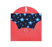 PEGQCVAM Tarjeta de felicitación de estrella azul de dibujos animados. Tarjeta de felicitación nacarada de lujo roja, cartulina premium para todas las ocasiones