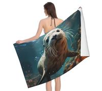 PEGQCVAM Toalla de baño Seal Pup in Water. Súper suave, absorbente, de secado rápido, resistente a la decoloración, diseño elegante, perfecta para spa en casa.