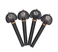 Pegsas de ajuste de ébano hechas a mano de 4 piezas, desgaste prefabricado para violonchelo, color negro con pintura dorada elegante, tallas únicas, instalación fácil