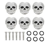 Pegsas de Sintonizador de Guitarra 6pcs, Forma de Clavija de Clavijas de la Clavija Estilo Cóncavo de Moda y Creatividad, Tapa de Clavijas de Guitarra para su Guitarra Folk o (SILVER)