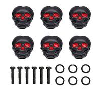 Pegsas de Sintonizador de Guitarra 6pcs, Forma de Clavija de Clavijas de la Clavija Estilo Cóncavo de Moda y Creatividad, Tapa de Clavijas de Guitarra para su Guitarra Folk o (BLACK)