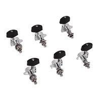 Peguas de Sintonización de Guitarra, Sintonizadores de Bloqueo de 6 Pcs Cuerpo de Metal de Madera Negra Acústica, Fácil de Operar e Instalar, Mantenga la Guitarra en Sintonía,