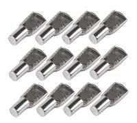 Pegusas de estante de 12 piezas, Pins de hierro con níquel de 5 mm, gabinete en forma de cuchara de cuchara de soporte de soporte de fuerte para muebles.