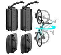 PEGZONE Paquete de 2 ganchos para bicicletas para garaje, resistentes, giratorios para bicicletas, capacidad de carga de hasta 35 kg, soporte ajustable para garaje, dormitorio, oficina en casa, color