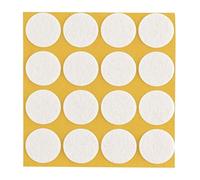 PEHA® Fieltro/Protección antiarañazos para jarrones y objetos de decoración autoadhesiva, Soft - 1,0 mm de grosor, color blanco, diámetro 11 - 20 mm