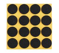 PEHA® Fieltro/Protección antiarañazos para jarrones y objetos de decoración autoadhesiva, Soft - 1,0 mm de grosor, Negro, diámetro 11 - 20 mm