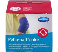 Peha-haft Color Fixierbinde latexfrei 4cmx4m blau, 1 pzas Paquete
