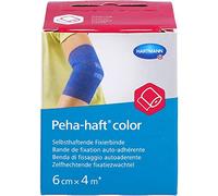 Peha-haft Color Fixierbinde latexfrei 6cmx4m blau, 1 pzas Vendaje