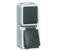 Peha Interruptor Combinado Enchufe Impermeable IP54 Gris - 00307611