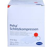 Peha Schlitzkompressen steril 7,5 x 7,5 cm, 50 pzas Compresas