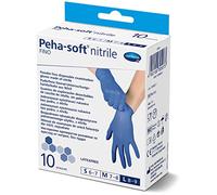 Peha-soft Guantes Desechables, Nitrilo fino, Powderfree, No Estéril, Sin Látex, Talla L, 10 Unidades