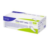Peha-soft Latex Comfort - Guantes de examen sin polvo, talla M, 100 unidades