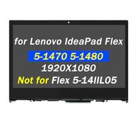 PEHDPVS 5D10N45603 5D10N45602 Repuesto para Lenovo IdeaPad Flex 5-1470 5-1480 80XA 81C9 FullHD 1920x1080 IPS Pantalla LCD de 14 pulgadas Bisel de montaje táctil (no para Flex 5-14 81X2 81 81 1 unidad