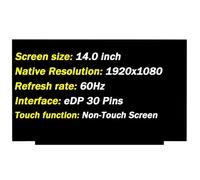 PEHDPVS B140HAN04.0 - Pantalla LCD de repuesto para Dell Inspiron P130G P130G001 P130G002 02DA381 60Hz 30 pines 1920 x 1080 14 pulgadas LED LCD panel de visualización para portátil (solo para pantalla