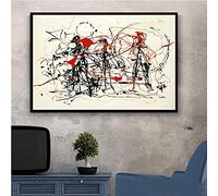 Pei-wall art, Impresión en lienzo 70x140cm sin marco maestro Jackson Pollock pintura de personajes abstractos póster réplica cuadro de arte de pared decoración del hogar Cuadros
