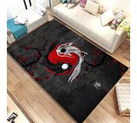 PEIHUODAN Alfombra De Gaming Cool, Alfombra Decorativa para Dormitorios De Adolescentes Niños, Gran Carpet Moderna De Estilo Yin-Yang Tai Chi para Salas De Juegos, Salas De Estar (Color 2,50x80cm)