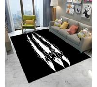 PEIHUODAN Alfombra De Juego Cool con Efecto Visual 3D Estilo Huella Pata, Alfombras Área para Sala Juegos Adolescentes Y Niños, Moderna Huellas Patas Lobo Estar Dormitorio (Color 6,160x230cm)