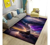 PEIHUODAN Alfombra De Juego Visual 3D Tormenta Estrellas, Carpet Decorativa Ambiente para Sala Juegos Adolescentes Y Niños, Alfombras Cool Tornado Neón, para Estar Dormitorio (Color 5,160x200cm)