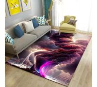 PEIHUODAN Alfombra De Juego Visual 3D Tormenta Estrellas, Carpet Decorativa Ambiente para Sala Juegos Adolescentes Y Niños, Alfombras Cool Tornado Neón, para Estar Dormitorio (Color 3,120x180cm)