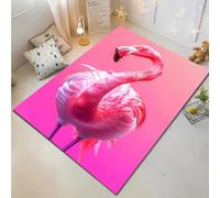 PEIHUODAN Alfombra Decorativa con Motivo De Flamenco, Alfombras Suelo Decorativas para El Salón Y Dormir, Salas Juegos Los Adolescentes Niños, Rosa Motivos Llama Flamenco Niños (Color 4,140x200cm)