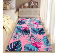 PEIHUODAN Alfombra Decorativa con Motivo De Flamenco, Alfombras Suelo Decorativas para El Salón Y Dormir, Salas Juegos Los Adolescentes Niños, Rosa Motivos Llama Flamenco Niños (Color 6,120x160cm)