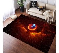 PEIHUODAN Alfombra Decorativa para Dormitorios De Adolescentes Y Niños, Alfombra con Efecto Visual 3D Estilo Estrella Planeta, Área Carpet Sala Juegos Adecuada Estar Dormitorio (Colour 2,160x200cm)