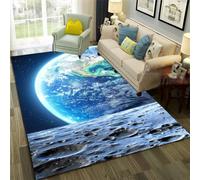 PEIHUODAN Alfombra Espacio Galaxia 3D Antideslizante para Habitación Niño Planetas Universo Sala de Estar (Color 2,50x80cm)