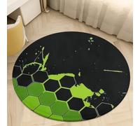 PEIHUODAN Alfombra Redonda 120 cm Habitación Chica Unicornio de Dibujos Animados 3D, Suave y Antideslizante Rosa Azul Morado Unicornio Alfombra Habitacione Niña Adolescente, Sala de Juegos, Color 2