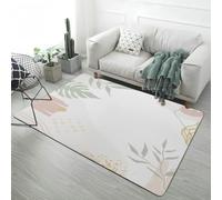 PEIHUODAN Alfombra Sala de Estar Comedor Pelo Corto Patrón Abstracto Beige Rosa Diseño Geométrico Óptica Arco Efecto Alto-Bajo Estilo Moderno Alfombra Habitación (Color 3,120x160 cm)
