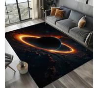 PEIHUODAN Alfombras Decorativas De Estrellas Cósmicas 3D, Alfombras Suaves para Cabecera Los Dormitorios Adolescentes Niños, Carpet Visual Galaxia Planetas Cool para Sala (Colour 6,80x120cm)