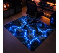 PEIHUODAN Alfombrilla para Silla Gaming Rayo Azul Antideslizante Escritorio Protector Suelo Robusto E Sports Ordenador Decoración Habitación Juego Alfombra Ruedas Oficina Mat (Color 6,100x200cm)