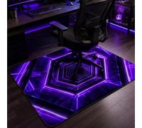 PEIHUODAN Alfombrilla para Silla Gaming Rayo Azul Antideslizante Escritorio Protector Suelo Robusto E Sports Ordenador Decoración Habitación Juego Alfombra Ruedas Oficina Mat (Color 5,50x80cm)