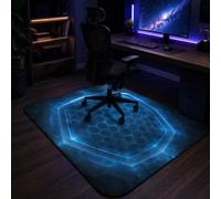 PEIHUODAN Alfombrilla para Silla Gaming Rayo Azul Antideslizante Escritorio Protector Suelo Robusto E Sports Ordenador Decoración Habitación Juego Alfombra Ruedas Oficina Mat (Color 4,120x160cm)