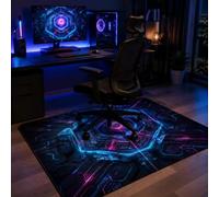 PEIHUODAN Alfombrilla para Silla Gaming Rayo Azul Antideslizante Escritorio Protector Suelo Robusto E Sports Ordenador Decoración Habitación Juego Alfombra Ruedas Oficina Mat (Color 1,140x200cm)