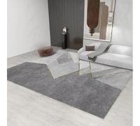 PEIHUODAN Moderna Alfombra de Salón Geométrica Grande, Esterilla Dormitorio Gris Suave No Suelta Pelo, Lavable Tapete Lounge Lujo, Decoración Suelo Antideslizante Fácil Cuidado (Color 5,160x200cm)
