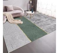 PEIHUODAN Moderna Alfombra de Salón Geométrica Grande, Esterilla Dormitorio Gris Suave No Suelta Pelo, Lavable Tapete Lounge Lujo, Decoración Suelo Antideslizante Fácil Cuidado (Color 3,140x200cm)