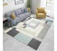 PEIHUODAN Moderna Alfombra de Salón Geométrica Grande, Esterilla Dormitorio Gris Suave No Suelta Pelo, Lavable Tapete Lounge Lujo, Decoración Suelo Antideslizante Fácil Cuidado (Color 1,120x160cm)