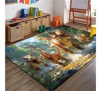 PEIHUODAN Una Alfombra Decorativa Indispensable para Las Habitaciones De Los Adolescentes, Una Moderna con Dibujos Animados Dinosaurios Jugar, Infantil Jugar En El Salón (Color 1,100x120cm)