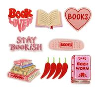 PEILINZE 8 piezas de chiles bordados para planchar en libros, reparación de bolsos, chaquetas, vaqueros