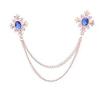 PEILINZE Elegante broche con borlas y diamantes de imitación cruzados para camisas, entusiastas de la moda, traje, camisa, collar, broche, joyería de moda