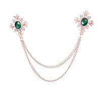 PEILINZE Elegante broche con borlas y diamantes de imitación cruzados para camisas, entusiastas de la moda, traje, camisa, collar, broche, joyería de moda
