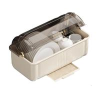 PEILINZE Escurridor de platos de gran capacidad, práctico soporte de secado de platos blanco para mantener una encimera de cocina