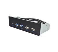 PEILINZE Hub USB 3.1 de panel frontal de 5.25 pulgadas, 2 puertos USB 3.0 + 2 puertos USB 2.0 + 1 puerto tipo C con conectores tipo E para escritorio