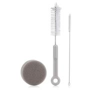 PEILINZE Juego de 3 cepillos para mascotas, gatos, bebederos, bomba de agua, tubo, herramienta limpiadora de botellas para perros y gatos