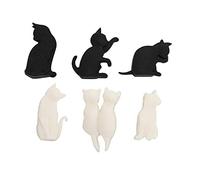 PEILINZE Juego de 6 marcadores de copa de vino de silicona para reconocimiento decorativo de gato, para decoración del hogar, festival, boda, fiesta