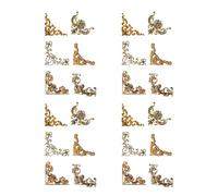 PEILINZE Pegatinas de esquina, 24 hojas/paquete, serie barroca, pegatinas de esquina, pegatinas de papel, pegatinas para álbumes de recortes