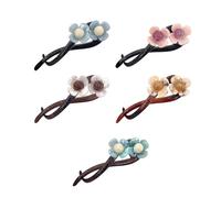 PEILINZE Pinza para el pelo, 5 unidades de pasadores para el pelo con flores artificiales, estilo de boda para un aspecto dulce y elegante