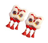 PEILINZE Pinza para el pelo, con pompones para el pelo para Año Nuevo, pasador de Año Nuevo, clip plano con borlas, elegante pinza para el pelo para racimos