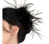 PEILINZE Pinza para el pelo con temática de plumas, bonita pinza para el pelo de los años 20, horquillas de sujeción fuerte para niñas