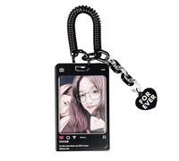 PEILINZE Soporte creativo de acrílico para tarjetas de fotos con diseño de ídolo